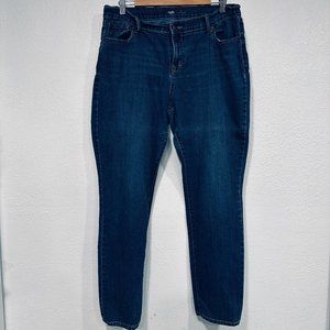 Old Navy Straight Leg Jeans Med Blue Stretch Denim W34"xL30.5" Womens Size 14